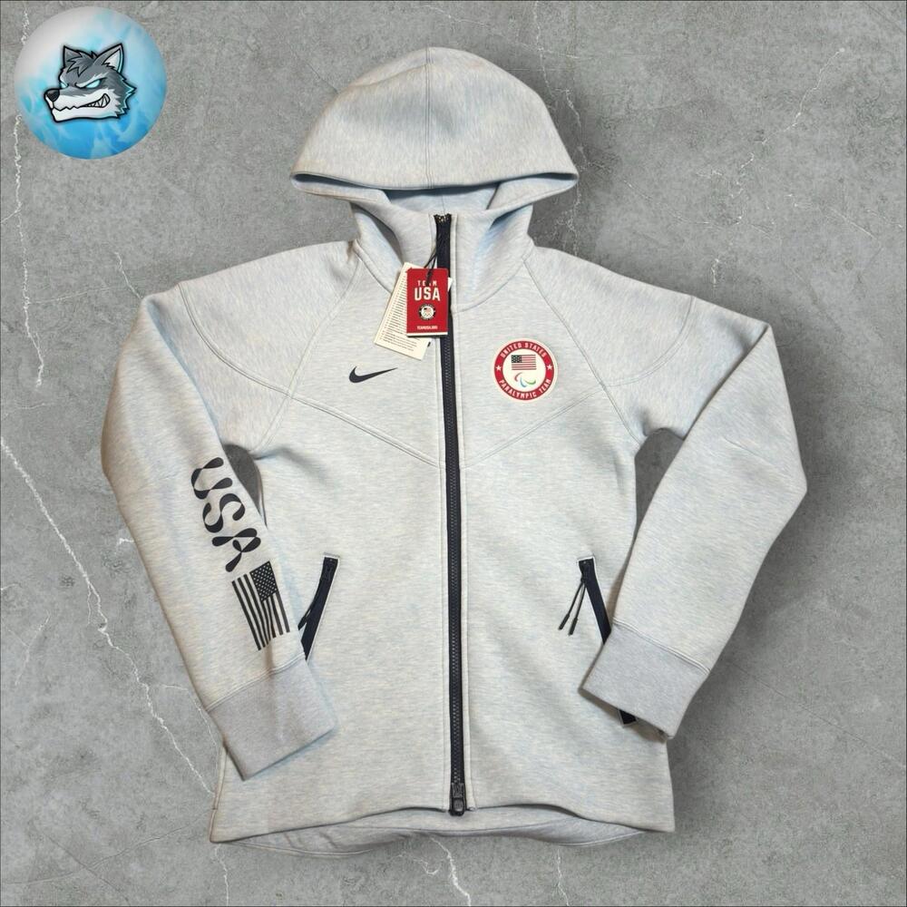 Nike Women's Team‎ USA Paralympic Tech Fleece Windrunner Hoodie FN1341 441 XXS